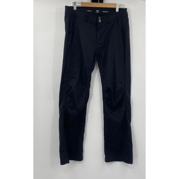 Prana Halle Pants Cargo Pockets Standard Fit Convertible Straight Leg Black 10R - Picture 2 of 10